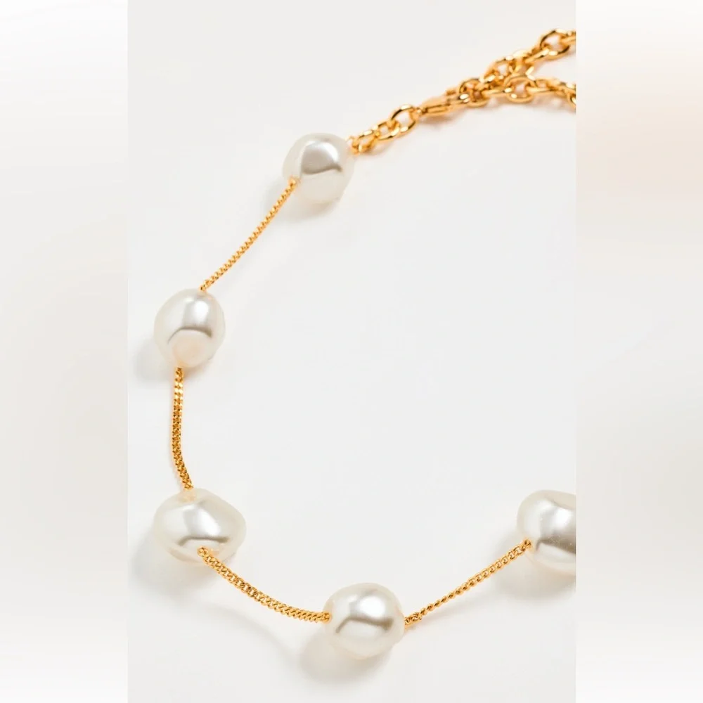 🌺🎉HP🎉🌺 NWT Cult Gaia Andie Pearl Choker Necklace - Picture 15 of 16